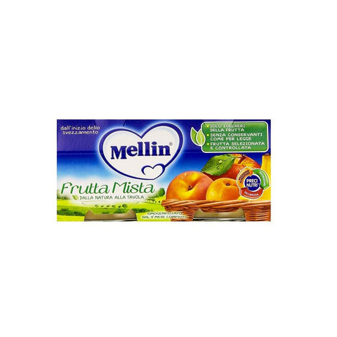 Mellin Frutta Mista Mélange de fruits homogénéisés méga pack 6x2x100g