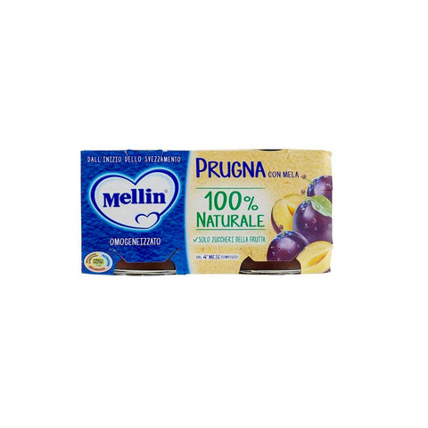 Mellin Prugna Prune aux fruits homogénéisés 100% naturels avec pomme 200g