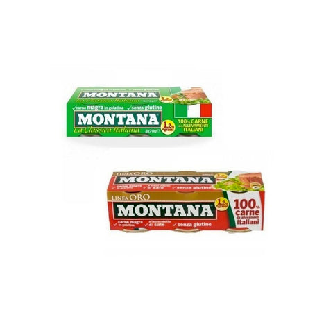 Test pack Montana Carne Italian Conserve Beef Meat Classica & Linea Oro sans gluten