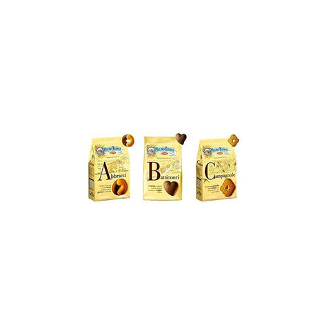 Test pack Mulino Bianco Batticuori Abbracci Campagnole biscuits italiens (3xpacks)