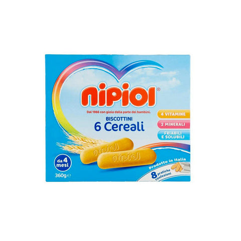 Nipiol Biscottini 6 Cereali kids céréales biscuits 360 G