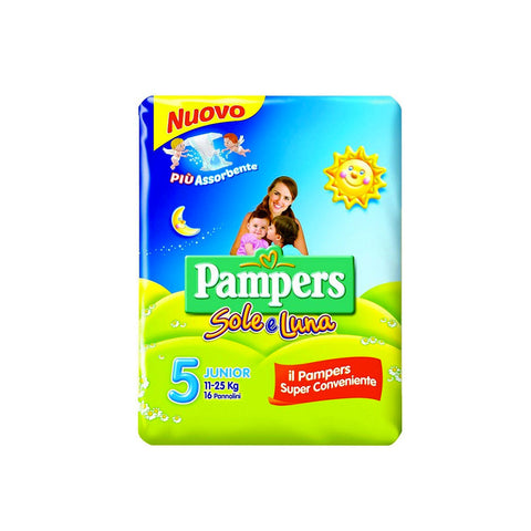 Pampers Pannolini Sole e Luna Junior 11-25Kg 16 Diapers - Italian Gourmet UK