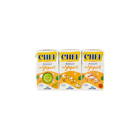 Parmalat Chef Benessere con Yogurt Cooking cream with yogurt ( 3 x 125ml ) - Italian Gourmet UK