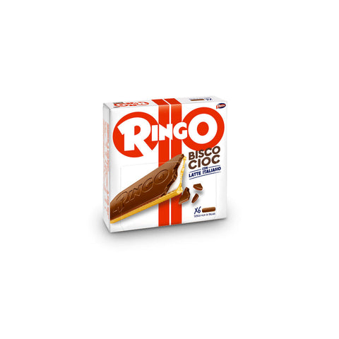 Pavesi Biscuits 1x162g Pavesi Ringo Bisco Cioc Latte Biscuit and Milk Chocolate Bar filled with Milk Cream ( 6 x 27g ) 162g 8013355501360