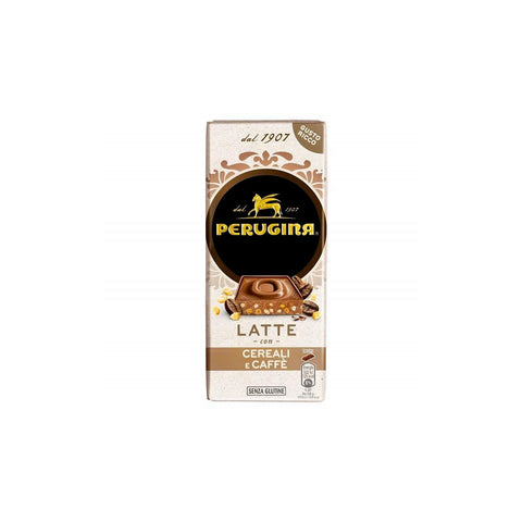 Perugina tavoletta Cioccolato Latte Cereali e Caffè Céréales au lait au chocolat et barre de café (120g)