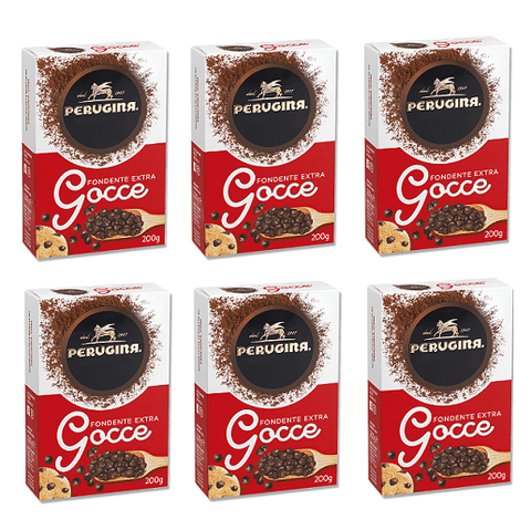 Perugina Gocce di Cioccolato Fondnete Gouttes de Chocolat Extra Noir 200g