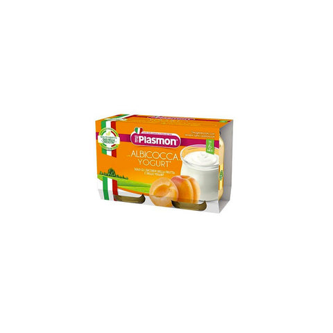 Plasmon Albicocca e Yogurt Homogenized apricot and yogurt (2 x 120g) from 6 months - Italian Gourmet UK