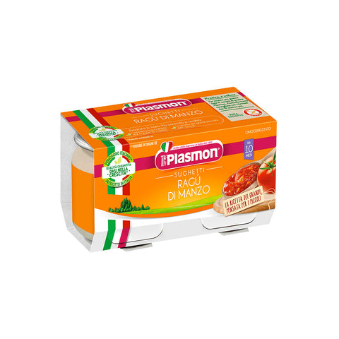 Plasmon Homogenized 2x80g PLASMON Omogeneizzato Sughetti Ragù di Carne Homogenized Beef Ragout 2x80g from 10 months 8001040101285