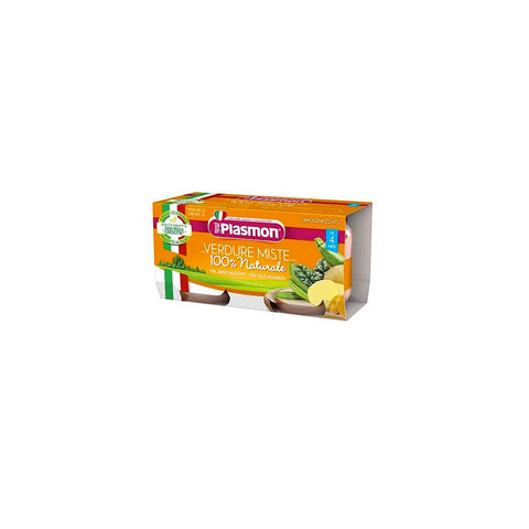 Plasmon Verdure Miste Homogenized Mixed vegetables (2 x 80g) from 4 months - Italian Gourmet UK