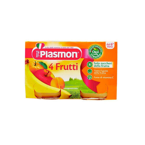 Plasmon 4 frutti Homogénéisé 4 fruits dès 6 Mois 6x2x104g