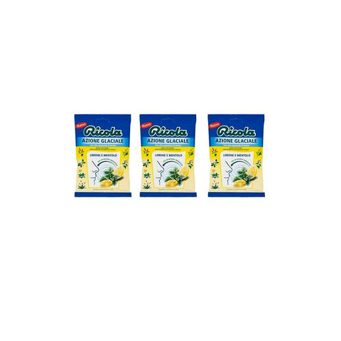 Ricola Azione Glaciale Limone e Mentolo Lemon and Menthol Sweets 70g - Italian Gourmet UK