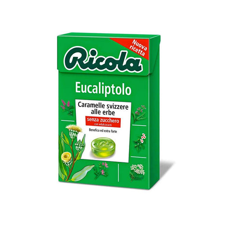 Ricola Eucaliptolo bonbons rafraîchissants Eucalyptol et menthol boîte 20x50g