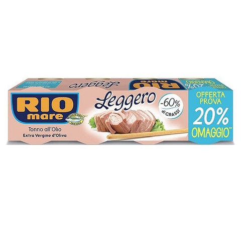 Rio Mare Tonno Leggero Conserves de Thon à l'Huile d'Olive Extra Vierge (4 x 60g)