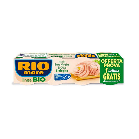 Rio Mare Tuna fish 4x60g Rio Mare Tonno Leggero Bio Canned light Tuna with Extra Virgin Olive Oil 4x60g 8004030107007