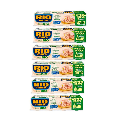 Rio Mare Tuna fish 6x4x60g Rio Mare Tonno Leggero Bio Canned light Tuna with Extra Virgin Olive Oil 4x60g 8004030107007