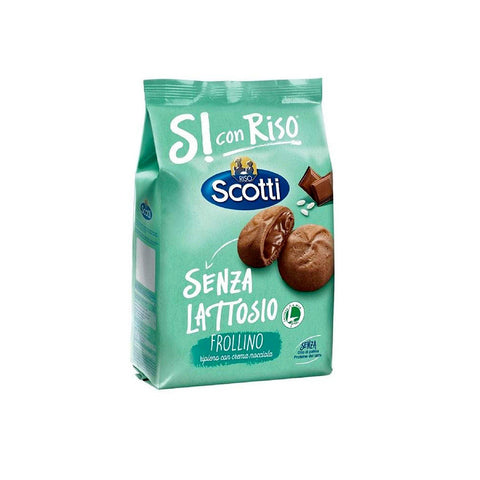 Riso Scotti Frollino Sablés Fourrés à la crème de noisette sans lactose 200g