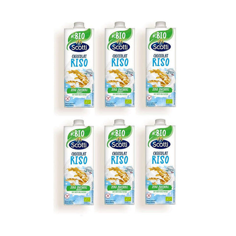 Riso Scotti Milk 6x1L Riso Scotti Chiccolat Latte di Riso Organic Rice Milk 1Lt 8001860810008