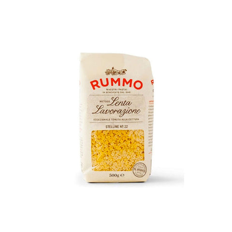 Rummo Stelline N°22 Lenta Lavorazione Pâtes de Semoule de Blé Dur 500g Dessin Bronze