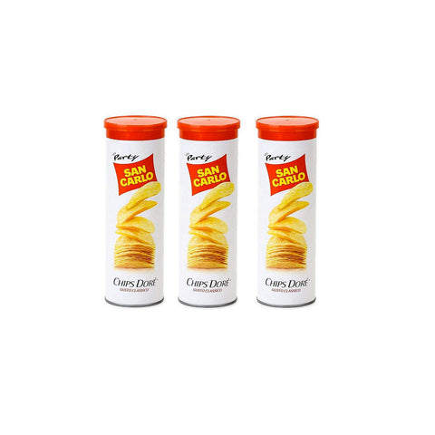 San Carlo Crisps 3x100g San Carlo Chips Dorè Gusto Classico salted potato chips tube 3x100g