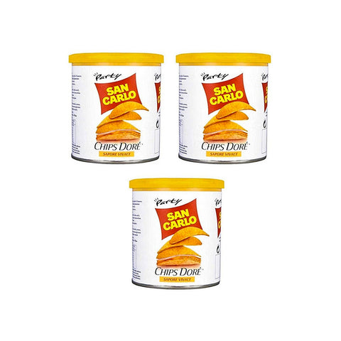 San Carlo Crisps 3x45g San Carlo Chips Dorè Sapore Vivace paprika potato chips tube 3x45g