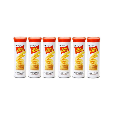 San Carlo Crisps 6x100g San Carlo Chips Dorè Gusto Classico salted potato chips tube 3x100g