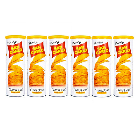 San Carlo Crisps 6x100g San Carlo Chips Dorè Sapore Vivace paprika potato chips tube 100g 8003130527210