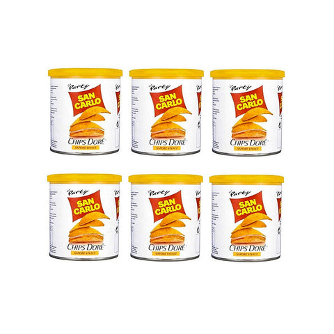 San Carlo Crisps 6x45g San Carlo Chips Dorè Sapore Vivace paprika potato chips tube 3x45g