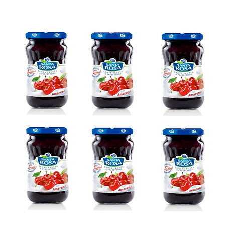 Santa Rosa Jam mega pack 6x350g Santa Rosa Amarene Italian sour cherry jam 350g 8000810101890