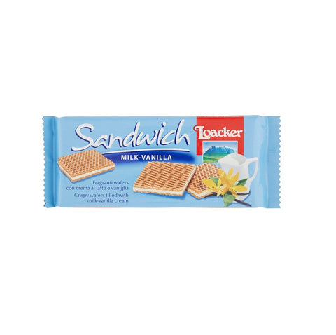 Loacker Wafers Sandwich Latte - vaniglia Gaufrettes Lait - vanille 75g