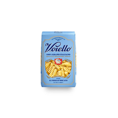 Voiello Il Fusillo Bucato n°145 Pâtes de Semoule de Blé Dur 100% Blé Italien 500g Dessin Bronze