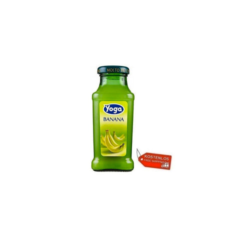 24x Yoga Bar Banane Bananes Jus De Fruits Bouteille En Verre 200ml