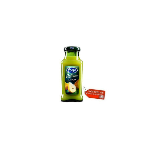 48x Yoga Bar Pera jus de poire bouteille en verre 200ml