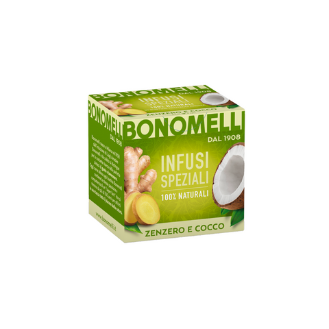 Bonomelli Infusi Speziali Zenzero e cocco Gingembre et noix de coco 10 filtres